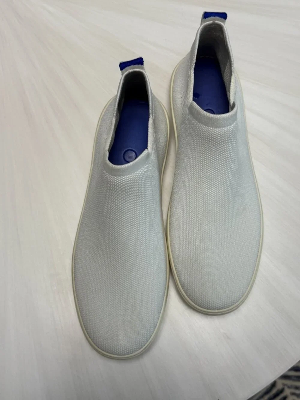 Like New Discontinued Rothy's White Chelsea Boot/High Top Sneaker Sz 8.5